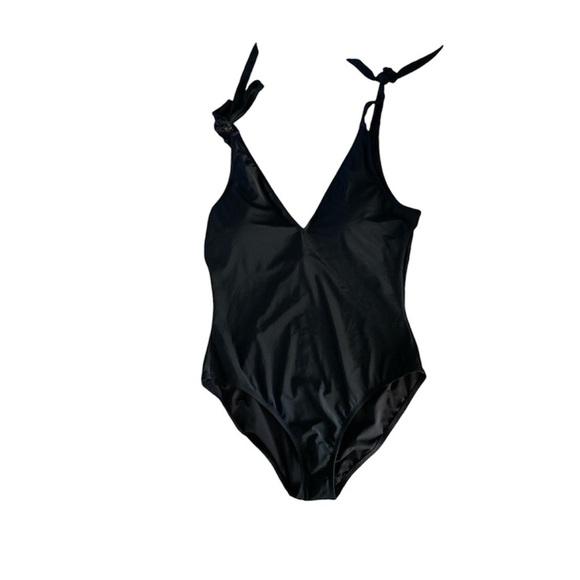 J. Crew Factory One Piece Black Swimsuit, Size XL - Picture 3 of 8